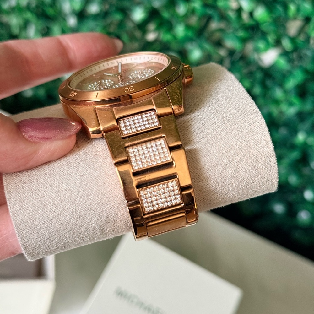 Michael Kors Rose Gold Watch - Crystal Accent - Picture 6 of 8